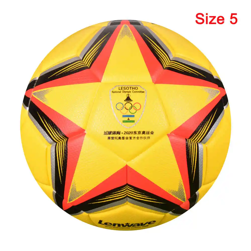 LW-Redyellow Size 5 Футбольный мяч Официальный Размер 5 PU материал профессиональный матч спортивный тренировочный футбольный мяч с подарком futbol bola de futebol - Цвет: LW-Redyellow Size 5