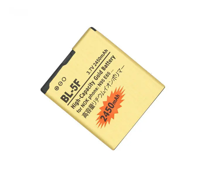 Ciszean 3x BL 5F / BL5F Золото Замена Батарея для Nokia N95 N93 N93i N96 N98 N99 E65 6210 2450 мА/ч чехол