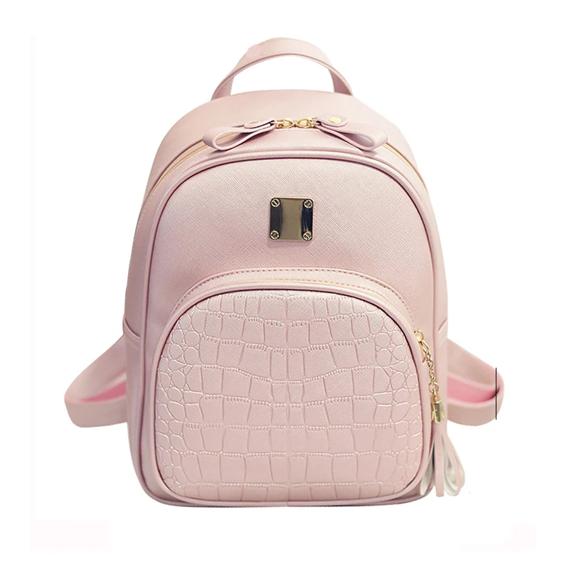 Women Backpack Leather School Bags for Teenager Girls Stone Sequined Female Preppy Style Small Backpacks Cute | Багаж и сумки