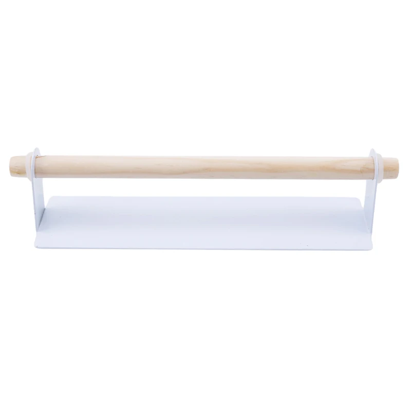 Wall Hanging Iron Single Towel Bar Stickers Glue Storage Rack For Kitchen Wipes Holder Save Space Wooden Drying Stand | Обустройство