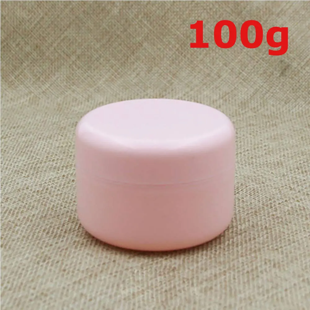 Pink x 100g 10 шт. для пробников пустой контейнеры банки горшки бутылки с крышками Обложка Чехлы для крема для лосьона, косметики косметика масла губ Бальзамы пигменты - Цвет: Pink x 100g