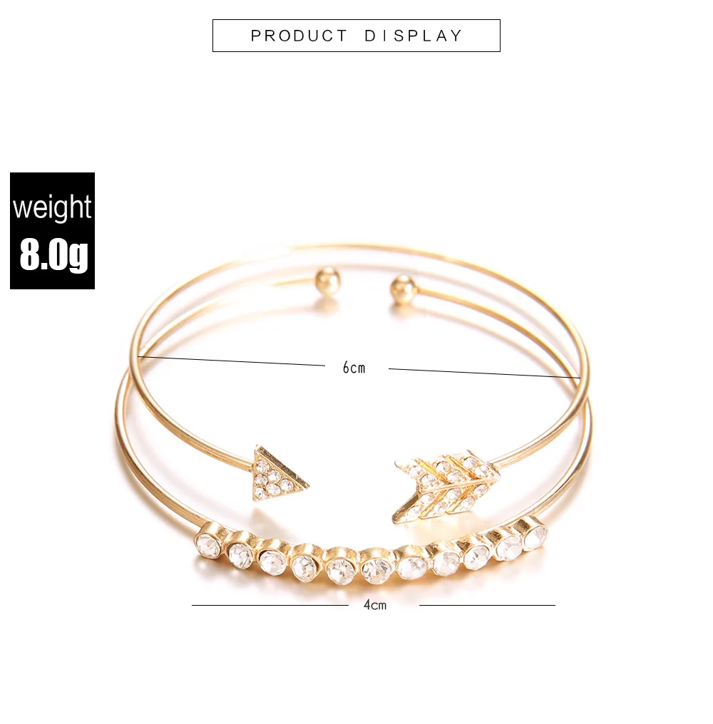 Комплект из 2 предметов модный простой готический панк Золотая стрелка со