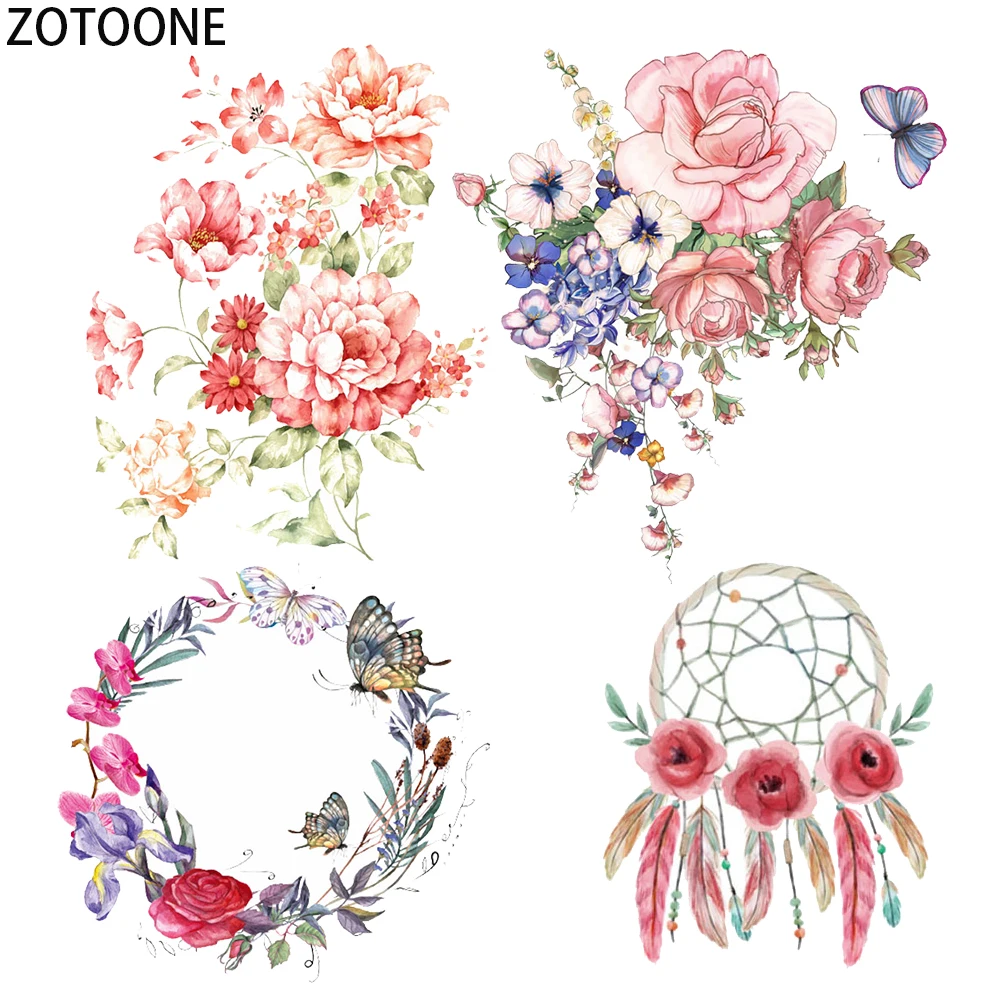 ZOTOONE простые цветы утюжок на заплатках для одежды Dreamcatchers теплопередача одежду