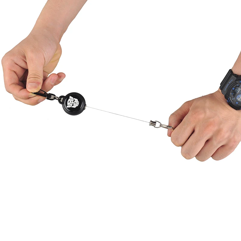 New EDC Outdoor Camping Steel Rope Burglar Keychain Stalker Soft Shell Tactical Retractable Key Chain Return Keyring 2503045 | Спорт и