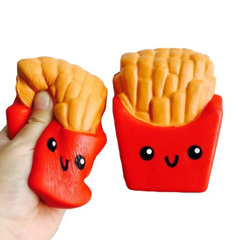 Симпатичные French Fries чипы мягкими замедлить рост squeeze Дети липкий болотистый