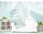 Абстрактные обои 8d с изображением юго-восточных азиатских листьев, настенные 3D наклейки, роспись вручную, художественная Настенная роспись для декора гостиной