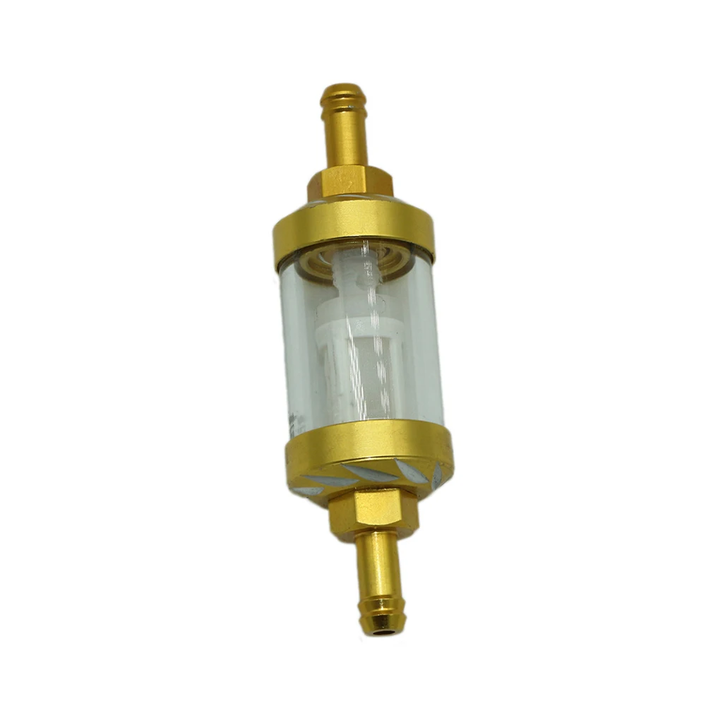 Мотоциклетный топливный фильтр 6 мм Универсальный хромированный и моющийся