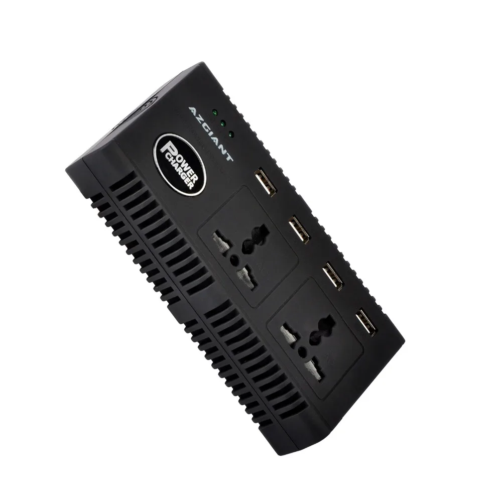 AZGIANT мощность 200 W Инвертор DC 12 В к AC 220 автомобильный преобразователь с 4 Порты и