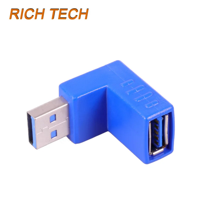 1 шт. 90 градусов USB 3 0 мужчин и женщин под прямым углом адаптер AM/AF Разъем конвертер