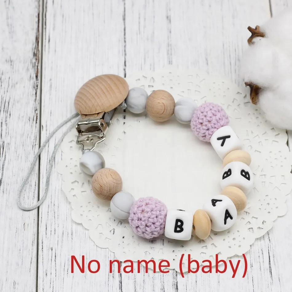 no name baby Новинка, сделай сам, силиконовая, персонализированная, с именем, Детская соска, зажимы, забавная соска, держатель с фиксатором, для детского душа, подарок, BPA, бесплатные игрушки - Цвет: no name baby