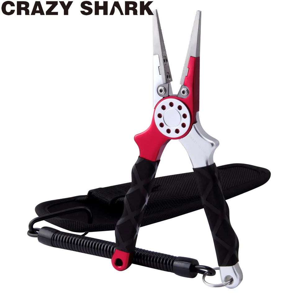 Профессиональные алюминиевые рыболовные плоскогубцы CrazyShark резаки из карбида