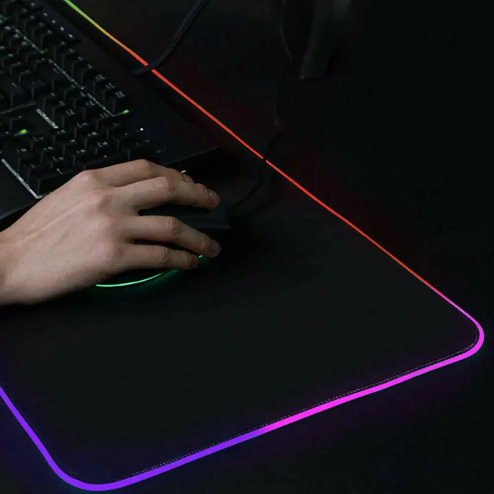 EastVita RGB цветное светодиодное освещение игровой коврик для мыши Коврик для ПК ноутбука 350*250 мм RGB большой игровой коврик для мыши r20