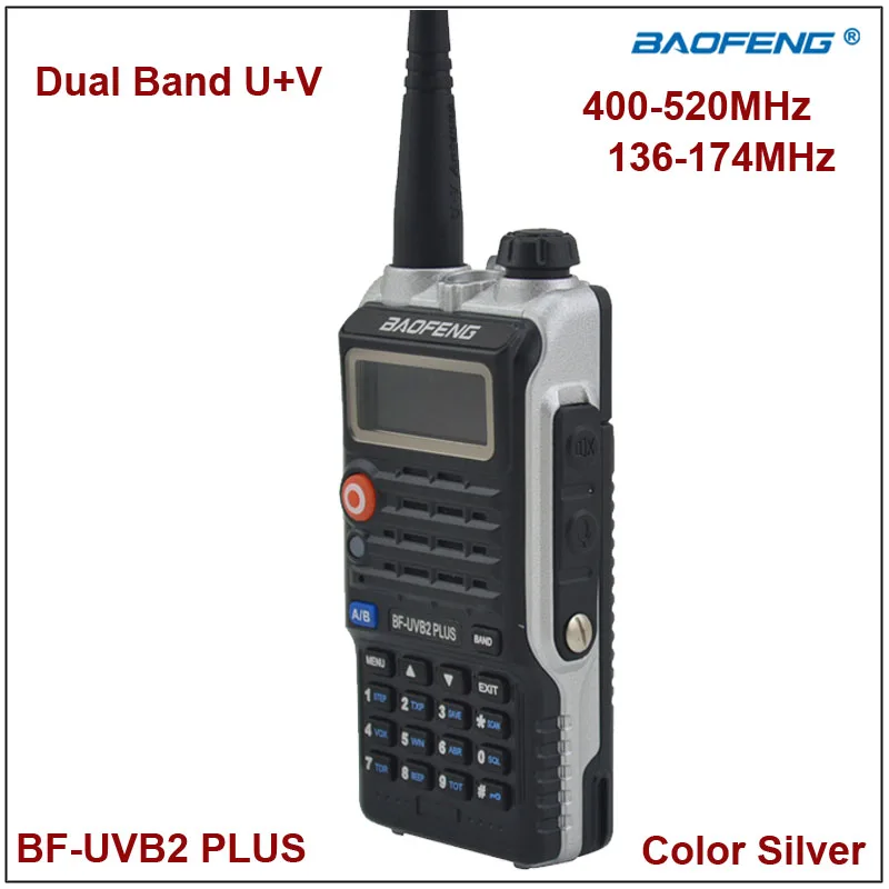 Baofeng Two Way Radio BF-UVB2Plus Walkie Talkie Dual Band UVB2 Silver Color w/Earpiece | Мобильные телефоны и аксессуары