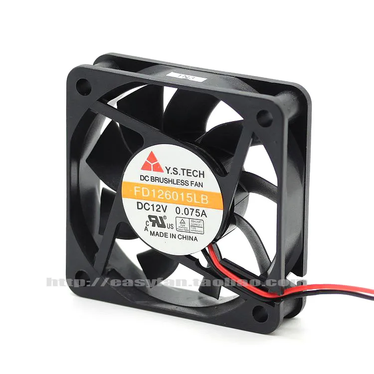 Новый вентилятор охлаждения шарикоподшипника Y.S.TECH FD126015LB 6015 6 см 12 В 0,075a