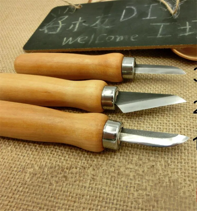 4 Деревообрабатывающие инструменты DIY деревообрабатывающие долота столярные деревянные резные плоские инструменты набор ножей - Цвет: 4