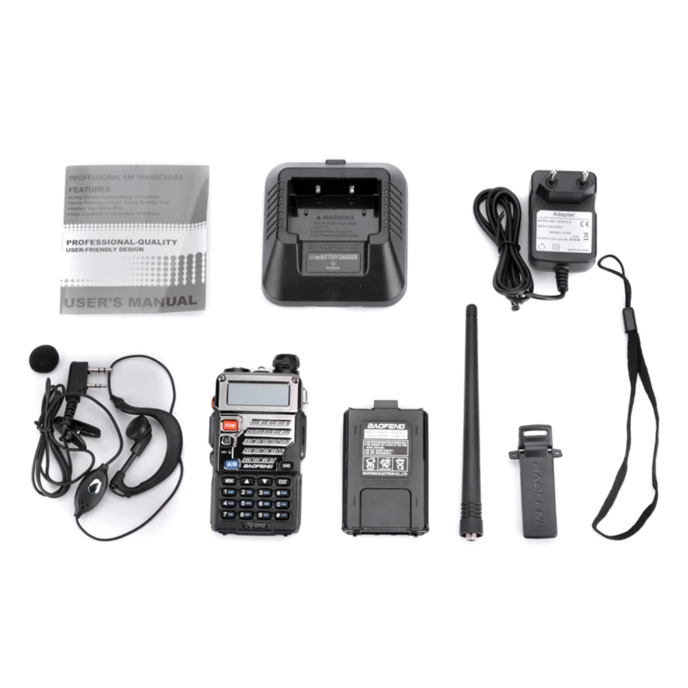 BaoFeng UV 5RE иди и болтай Walkie Talkie “иди 10 км VHF UHF136 174Mhz & 400 520 МГц Dual Band двухстороннее