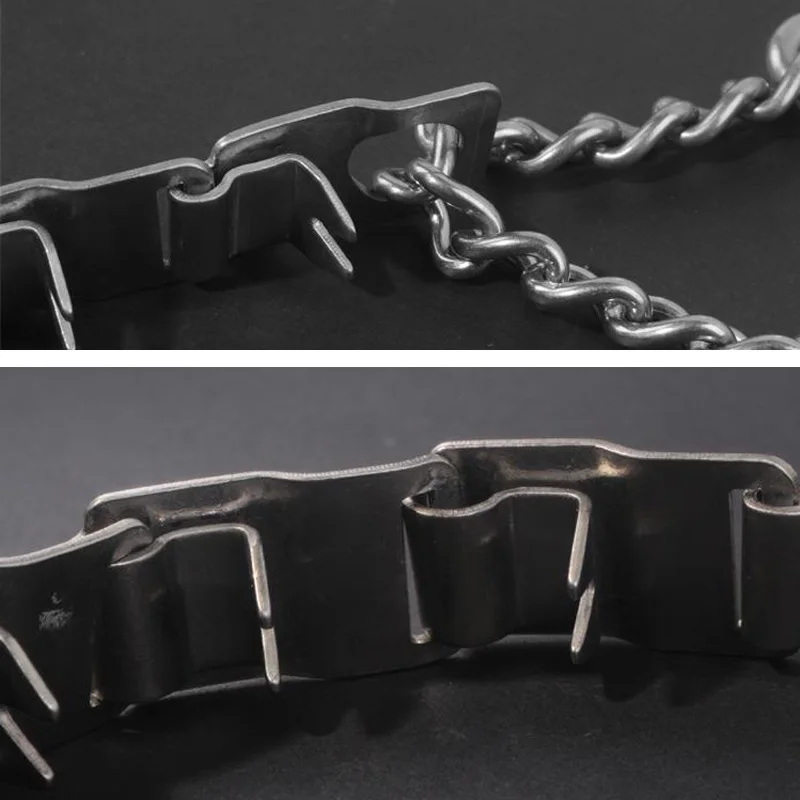 Adjustable Stainless Steel Metal Pinch Dog Training Stimulate Chain Collar Prong Pet Choke Collars for Large Dogs