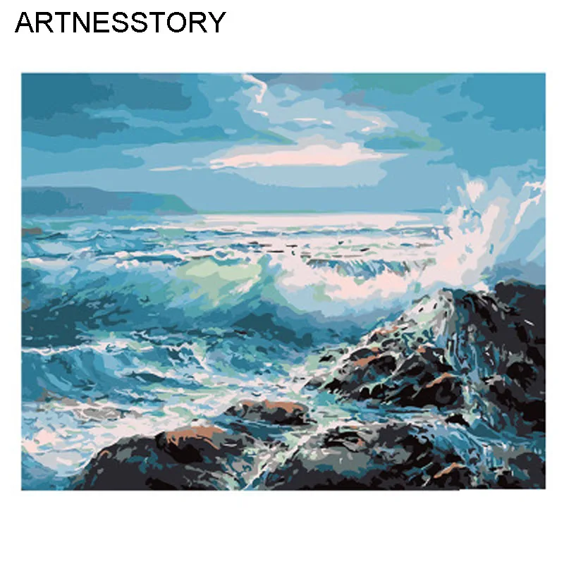 ARTNESSTORY Unframed DIY картина маслом по номерам серфинга картины холст живопись для