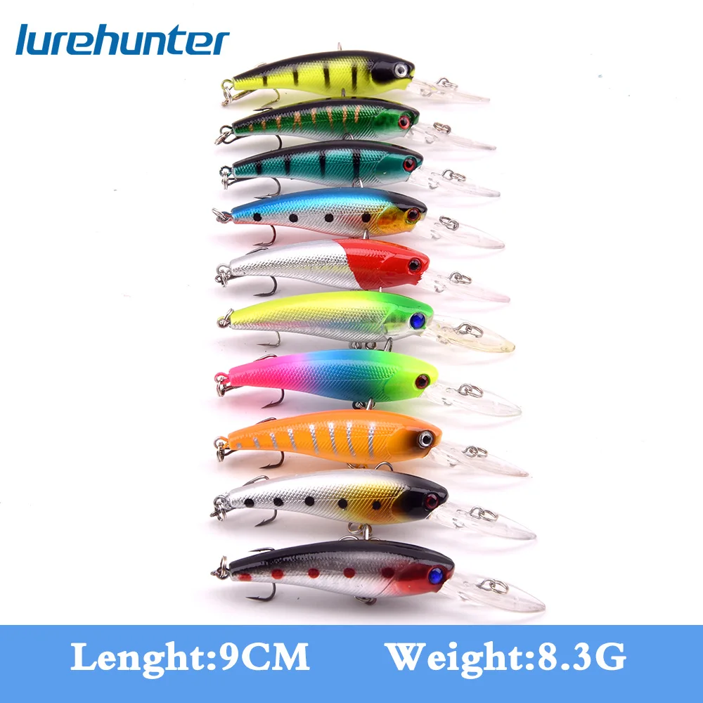 Рыболовные Приманки 3D глаза плавающие Minnow Твердые арифметические воблеры Crankbait
