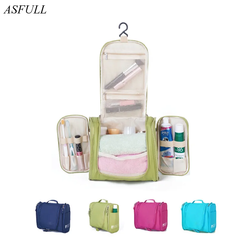 ASFULL Fashion Men Hanging Cosmetic Bag Travel Portable Beautician for Make Up Cosmetics Organizer Women Bathroom Washbag | Дом и сад