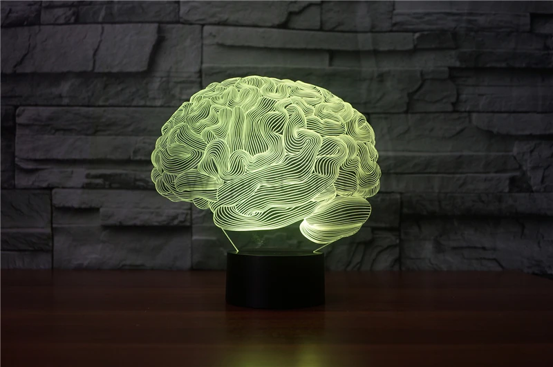 3D Cerebellum model Touch Table Lamp 7 Color Changing LED Night Light Novelty Lighting Decoration free shipping | Лампы и освещение