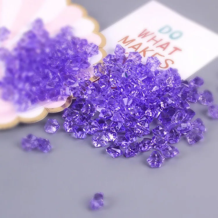 e-Purple 50 шт./лот 1,4 см/2,5 см декоративные камни для аквариума Акриловые Кристаллы драгоценные камни Ваза Наполнитель галька вечерние украшения для дома - Цвет: e-Purple