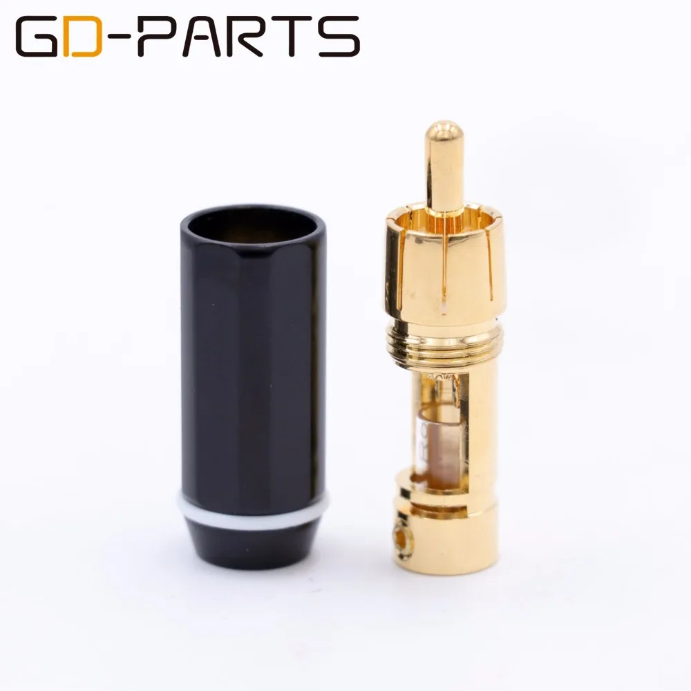 GD-PARTS позолоченный 3,5 мм штекер RCA разъем адаптер для cd-плеера AMP аудио-видео терминал припой бесплатно
