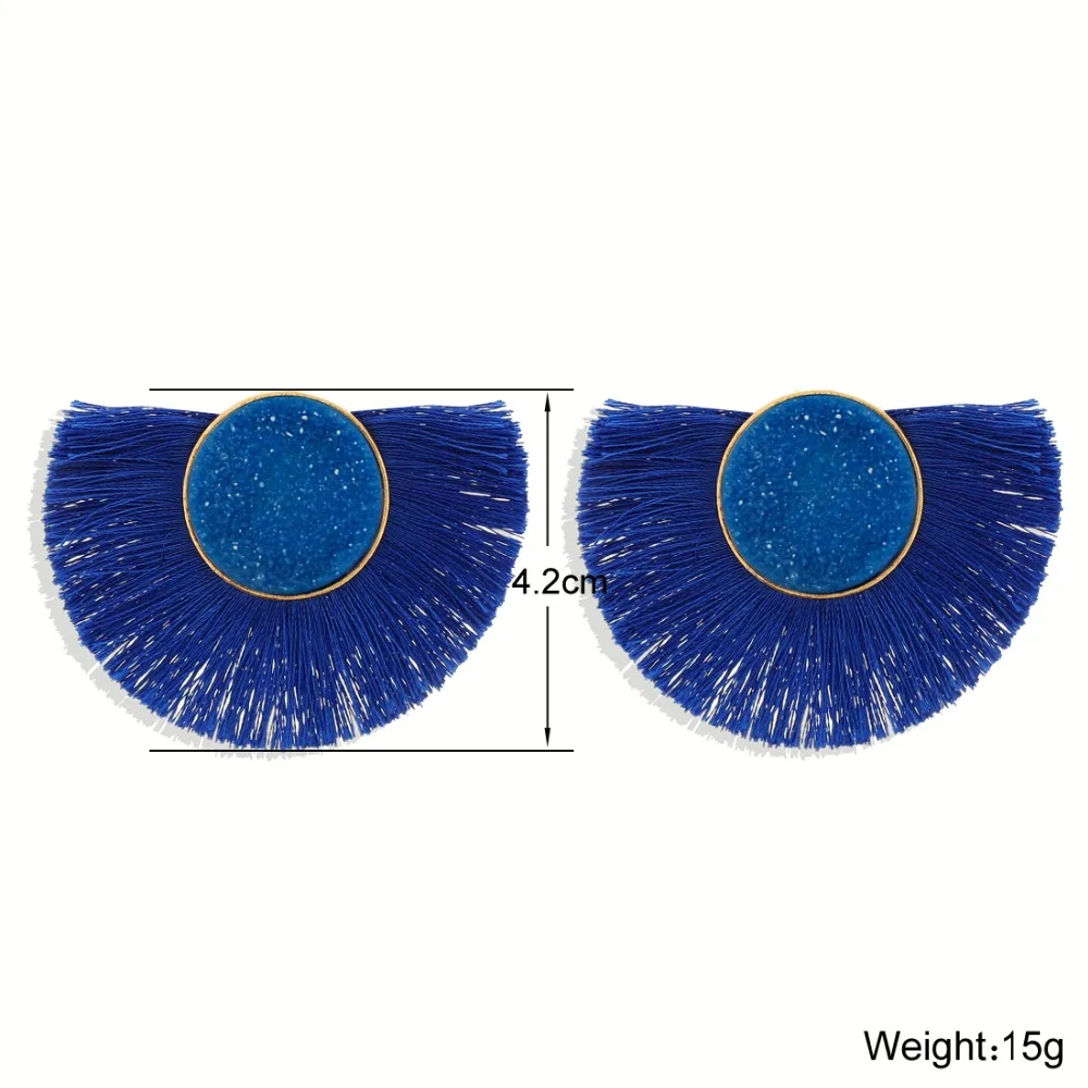 Fashion Tassel Earrings for Women Big Fringe Earings Jewelry Female Summer Style Ethnic Hanging Stud | Украшения и аксессуары