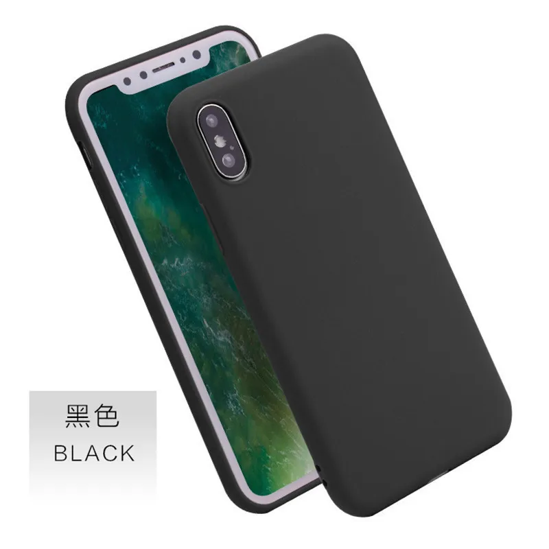Гибкие мягкие матовые силиконовые чехлы для iPhone 7 8 Plus X яркие цвета полное