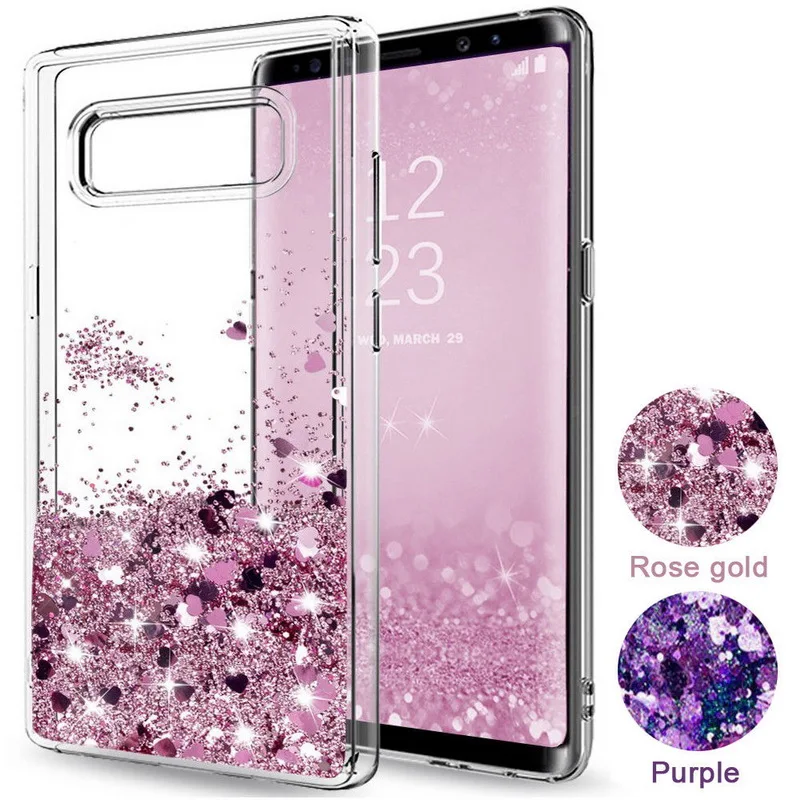 Блестящие прозрачные чехлы для samsung Galaxy S6 S7 Edge S8 S9 S10 Plus Note 8 9 10 Plus