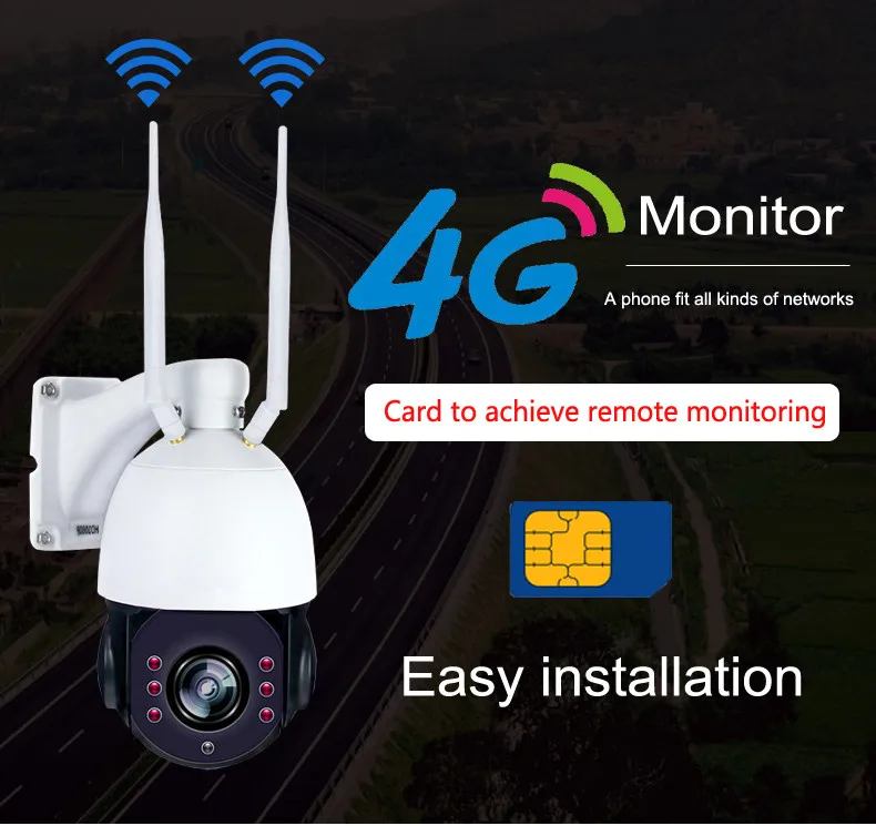 Камера видеонаблюдения на солнечных батареях HD 1080P беспроводная WIFI 4G камера