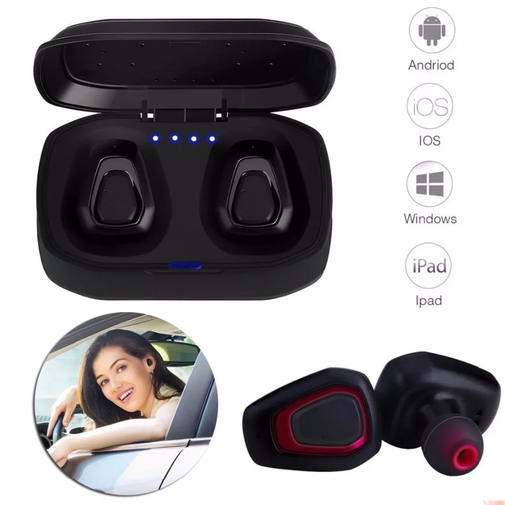Портативные наушники A7 TWS Bluetooth Беспроводные спортивные стерео с микрофоном bluetooth