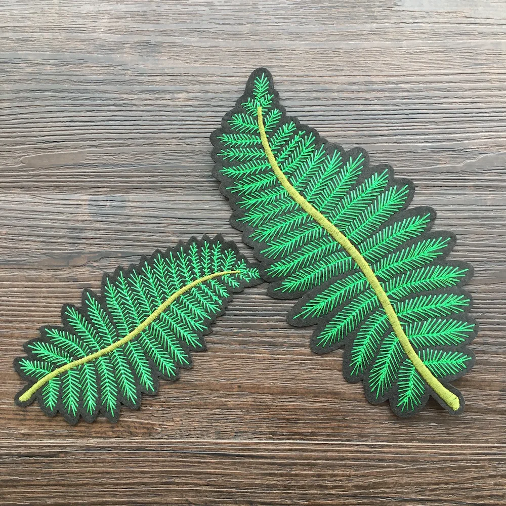 1 шт. красивые нашивки с зелеными листьями аппликация для утюга одежды модная