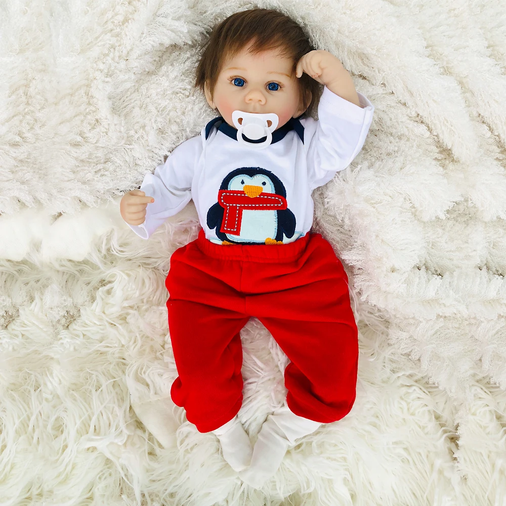 Кукла реборн силиконовая Мягкая 18 дюймов 45 см|Куклы| |