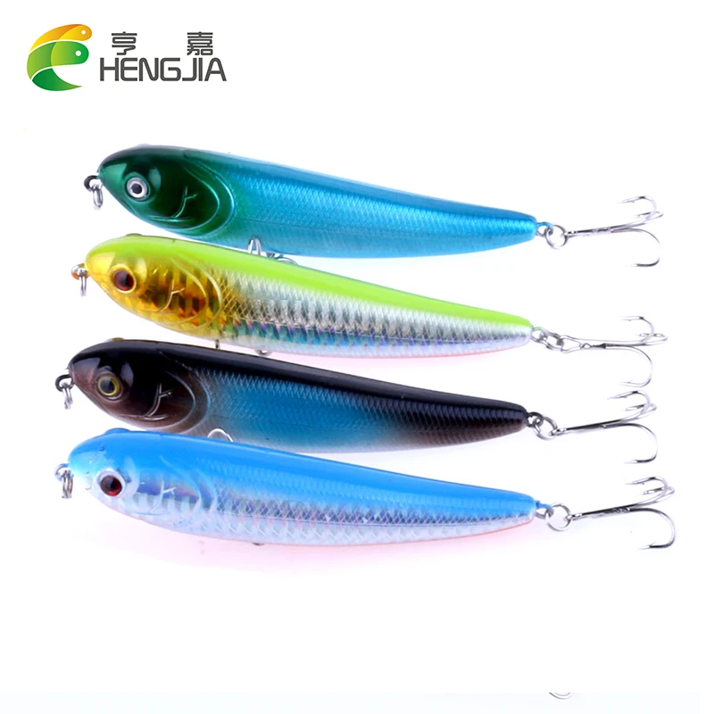 4pcs Fishing Pencil Lure Topwater Dogs Hard Lures Baits 10cm/16.3g Plastic Wobbler Artificial Bait Tackle | Спорт и развлечения