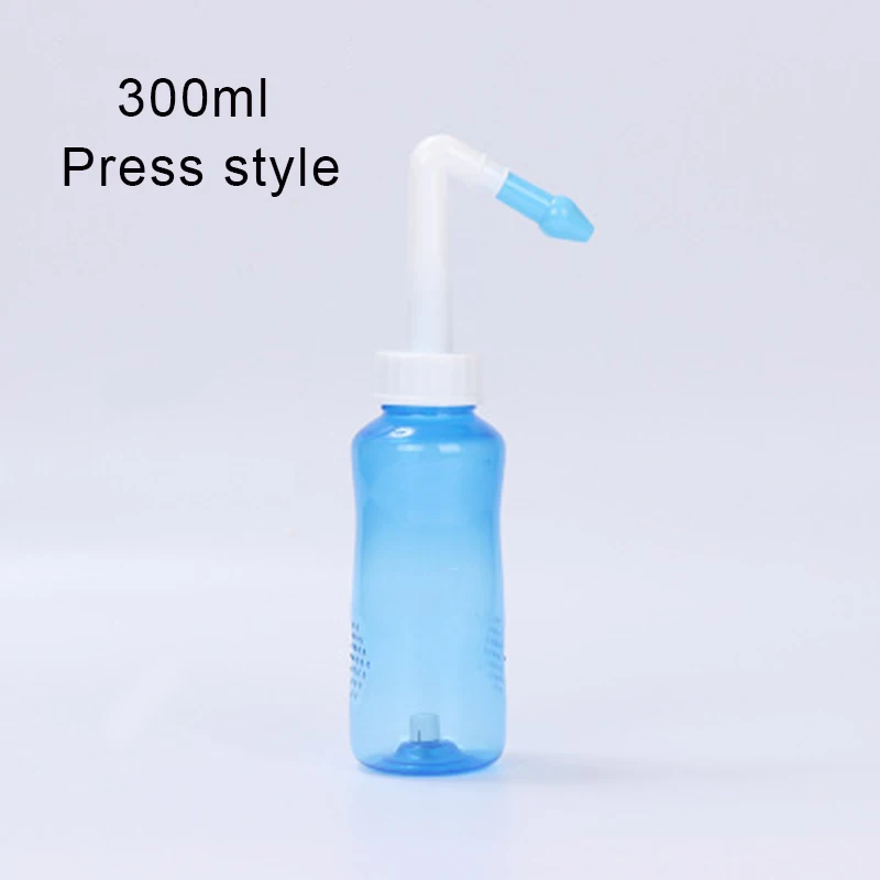 300ml Press Style Назальный аспиратор с 30 мешками носовая Оросительная соль синусит ринит ирригатор нети горшок носовой Уход Набор носовых чистящих устройств - Цвет: 300ml Press Style