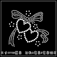2pclot heart bowknot hot fix rhinestone motif designs iron on crystal transfers design applique patches strass iron