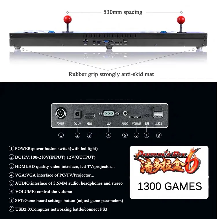 Конкурентоспособная цена для 1500 игр Pandora box 9 1-2players аркадная игровая станция игровая консоль для развлечений
