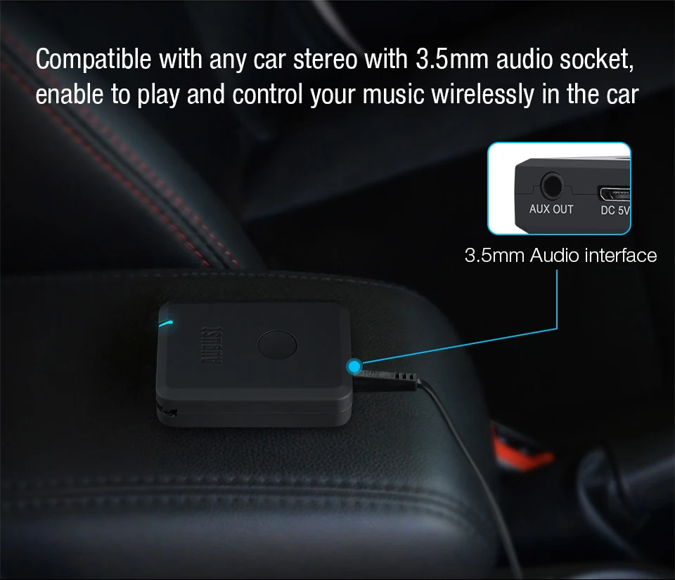 MR230 Bluetooth 4 2 aptX низкая задержка беспроводной аудио приемник 3 5 мм Aux адаптер для