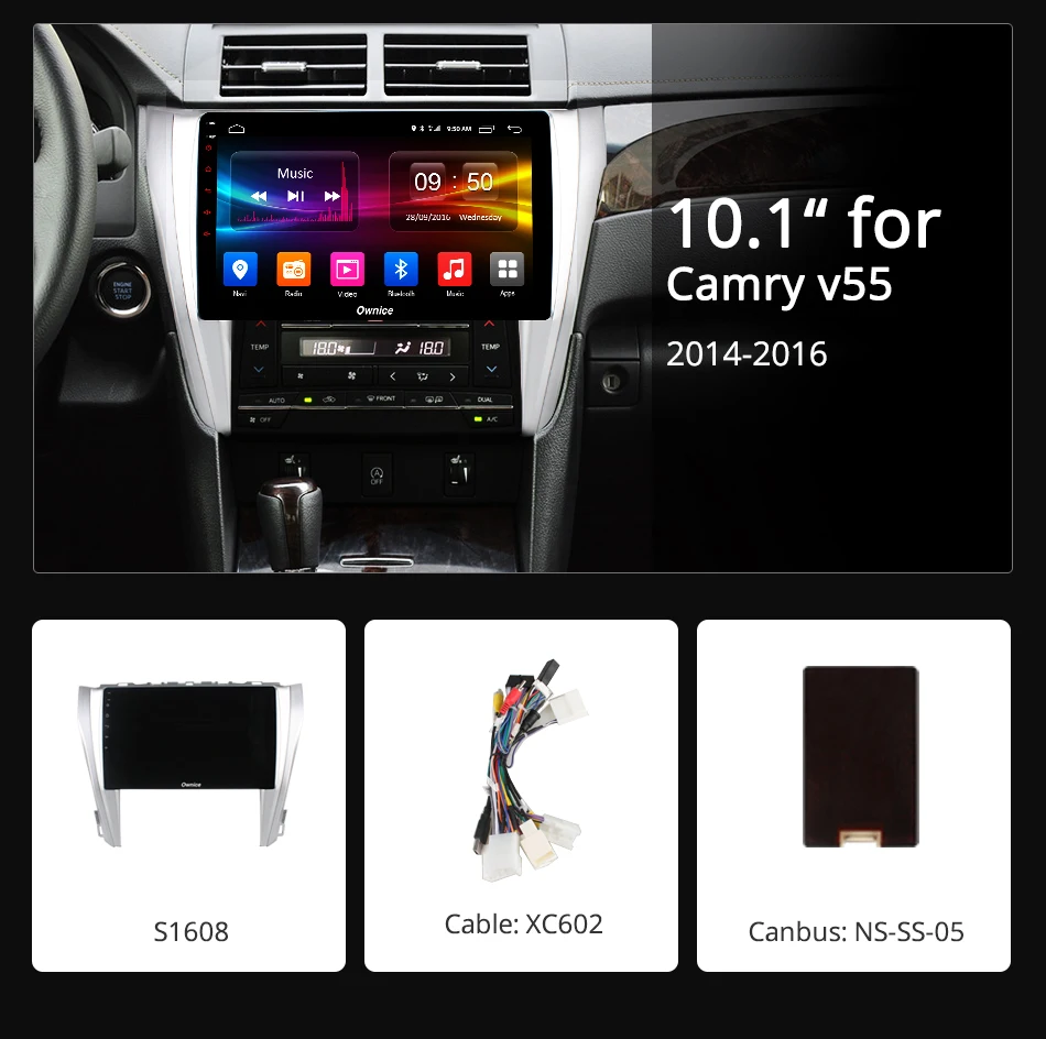 Ownice K1 K2 K3 10 1 &quotAndroid 9 0 автомобильный DVD gps Navi для Toyota Camry 2014 2015 2016 стерео поддержка 4G