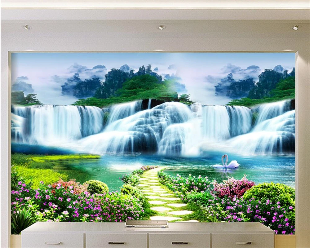 Фотообои Beibehang для стен 3 d цветы деревья фоны пейзаж фоновые картины обои|photo