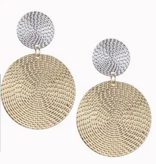 Новые модные Геометрические Квадратные круглые серьги в виде монет для женщин