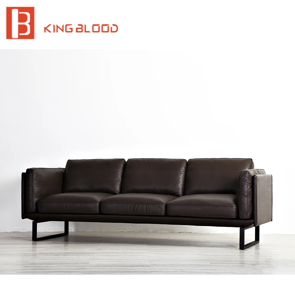 Современный дизайн мебели для дивана из коричневой кожи наппа в Дубае|sofa