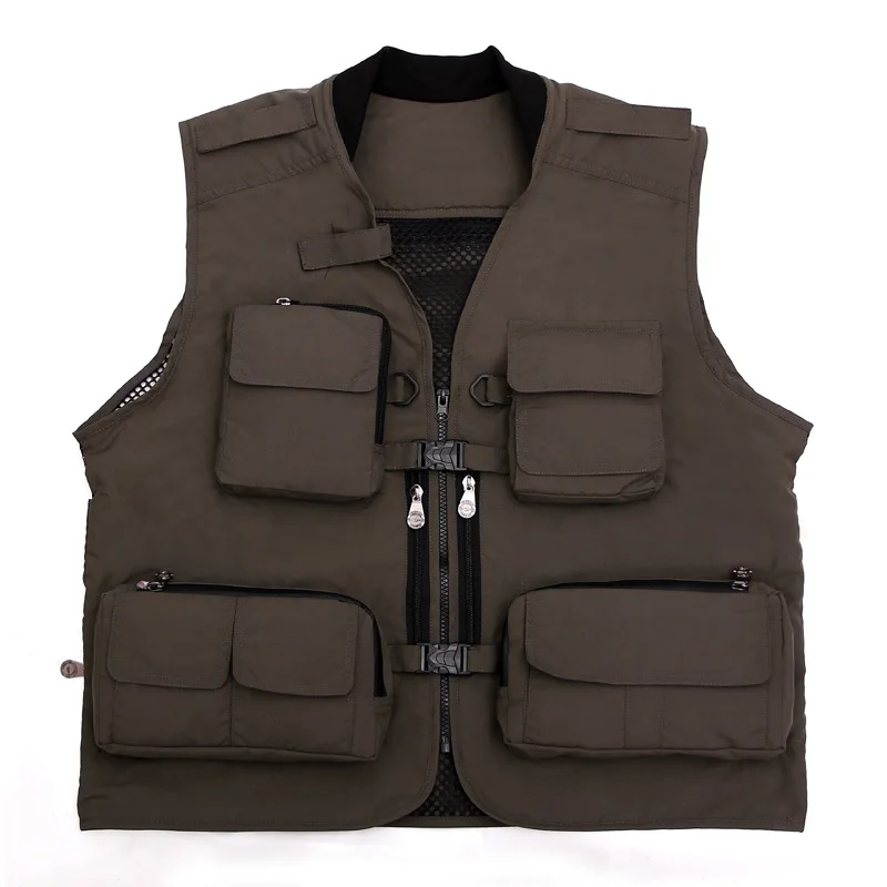 Мужской жилет модный с несколькими карманами для фотосъемки|vests for men|male vestvest outdoor |