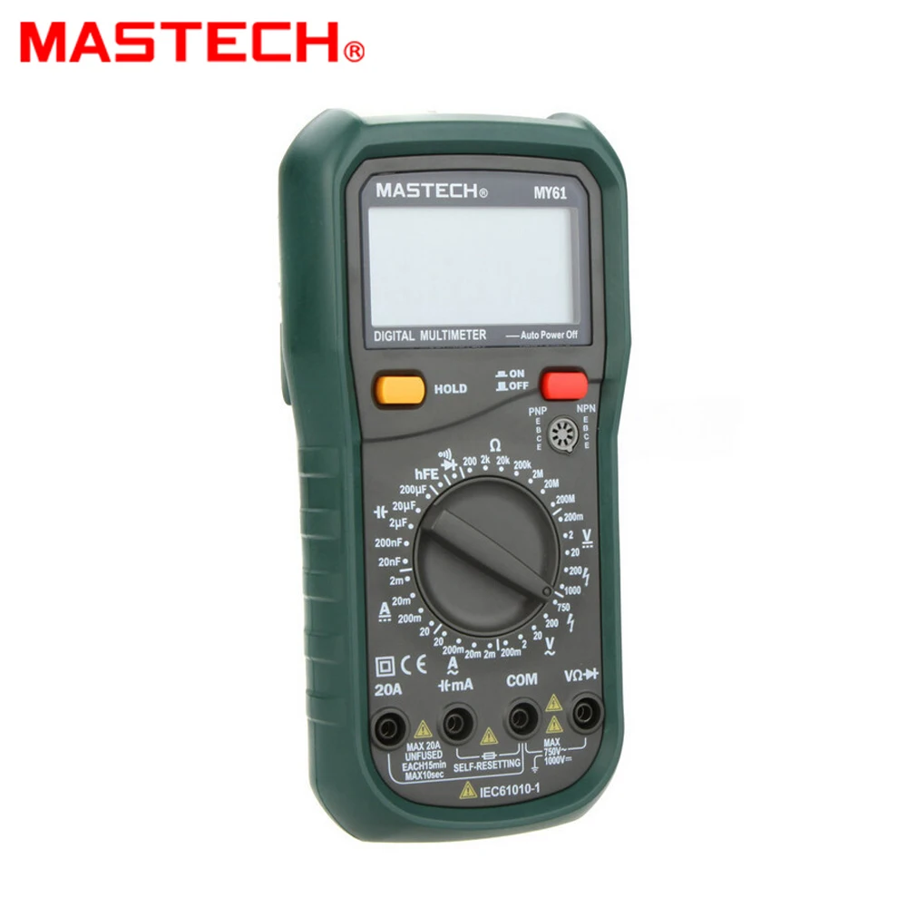 MASTECH MY61 AC/DC Профессиональный электрический ручной тестер цифровой мультиметр