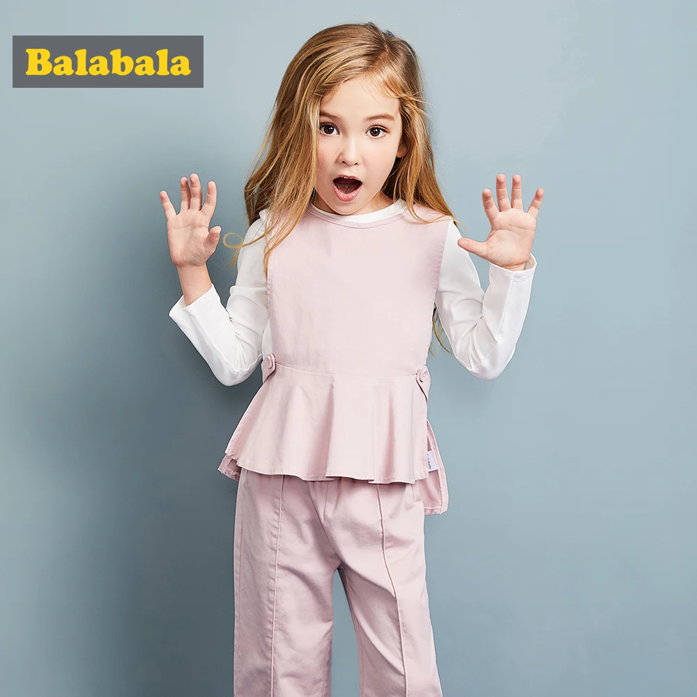Balabala/комплект из 3 шт./компл. комплект одежды для девочек хлопковая одежда
