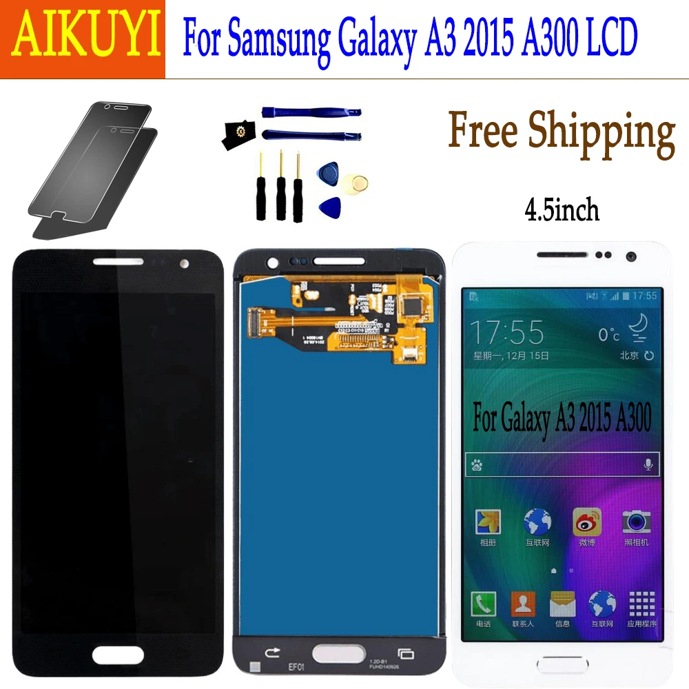 ЖК дисплей и сенсорный экран для Samsung Galaxy A3 2015 A300 A3000 A300H A300FN A300F A300M|Экраны