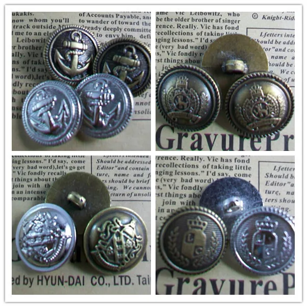 

Vintage Plastic Sewing Button with Crown for craft garment accessories ABS buttons Garment 22mm Silver Bronze 100 pcs Free Fee