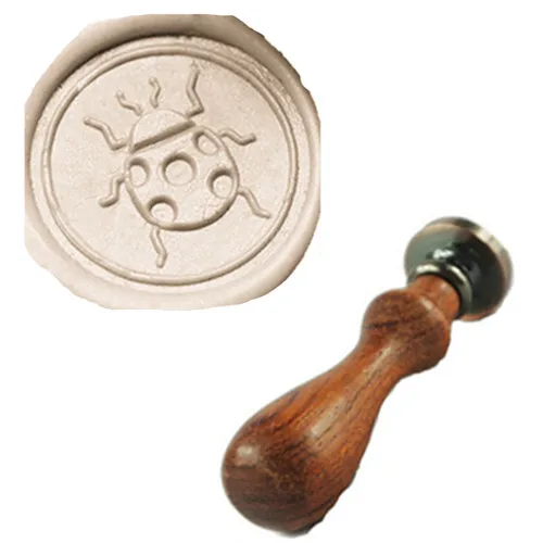 Винтажная Божья коровка с логотипом на заказ Свадебное приглашение восковая