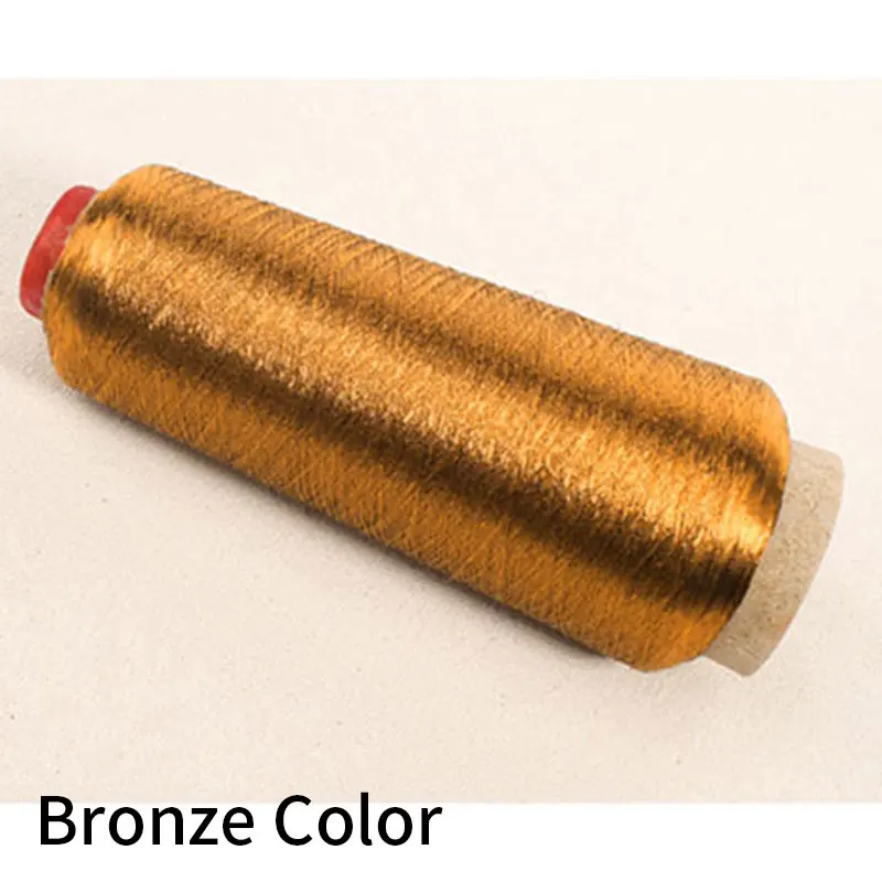 Bronze Color Нитки золотой металлик Серебряный шелк компьютерная вышивка Diy Вышивка крестиком линия для шитья Золотая тонкая проволока - Цвет: Bronze Color